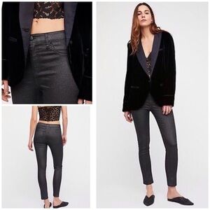 NWOT Free People Glitter Sparkly Black Skinny Jean​​​​